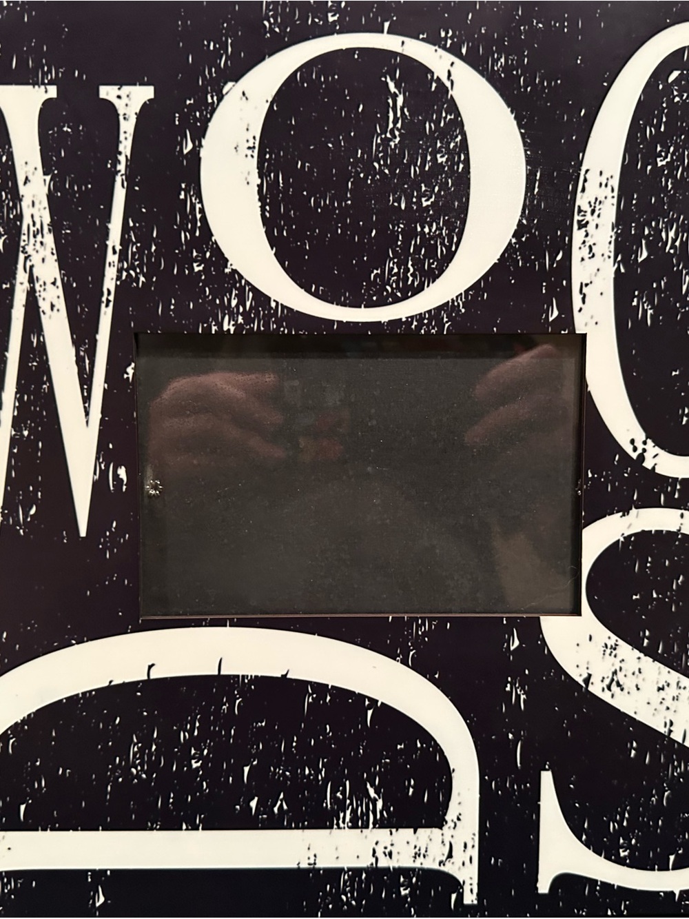 Black Typographic Decorative Picture Frame